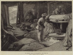 An Afghan Mill at Gundamuck by William Crimea Simpson